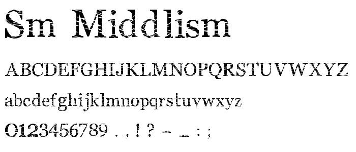 SM_middlisM font