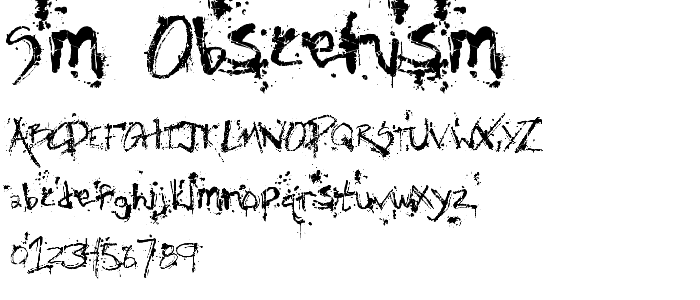 SM_obscenisM font