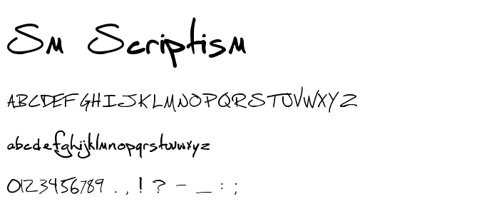 SM_scriptisM font