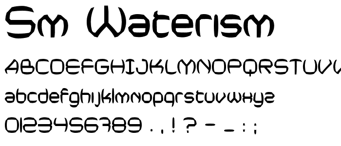 SM_waterisM font
