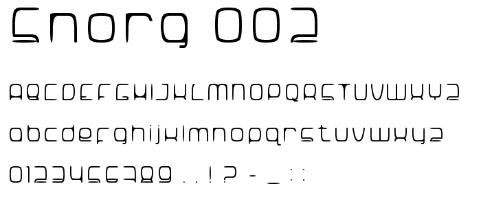 SNORG_002 font