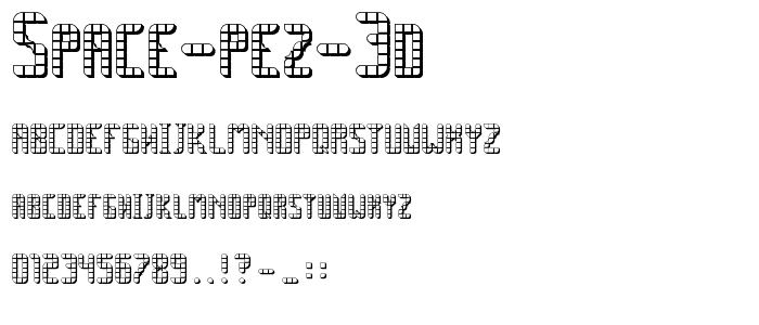 SPACE PEZ 3D font