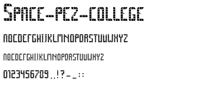 SPACE PEZ College font