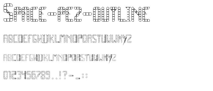 SPACE PEZ Outline font