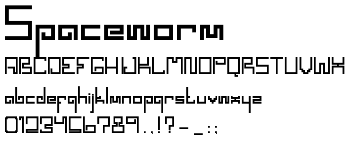 SPACEWORM font
