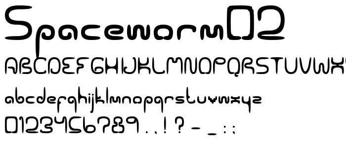 SPACEWORM02 font