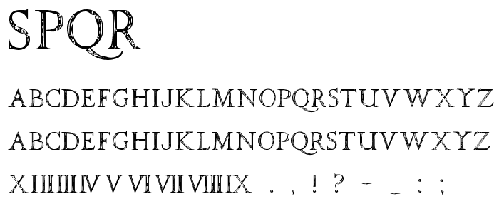SPQR font