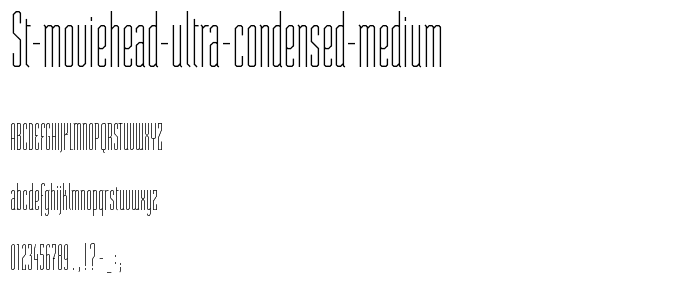 ST Moviehead Ultra condensed Medium police