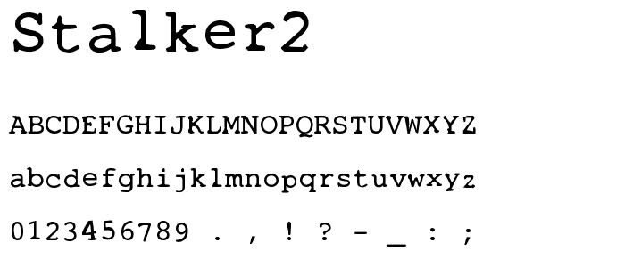 STALKER2 font