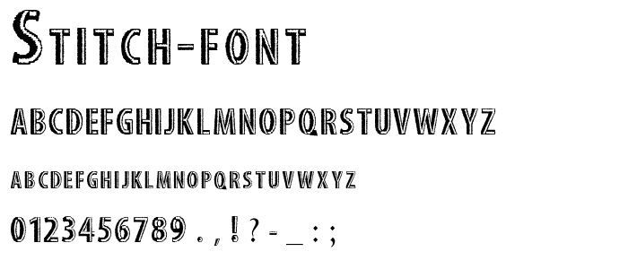 STITCH FONT font