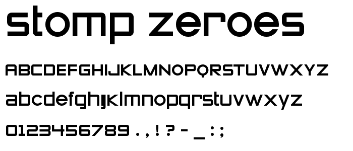 STOMP_Zeroes font