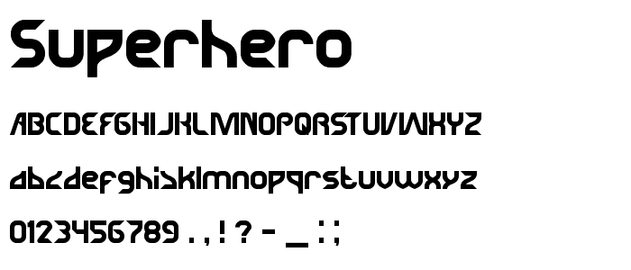 SUPERHERO font