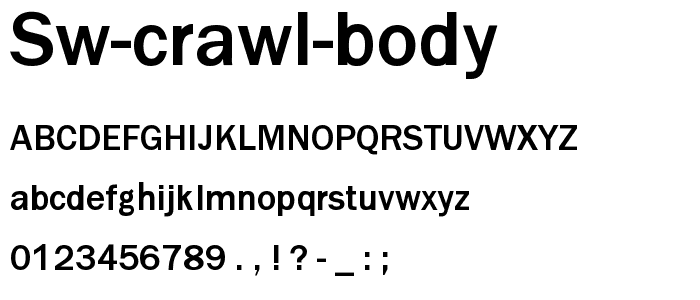 SW Crawl Body font