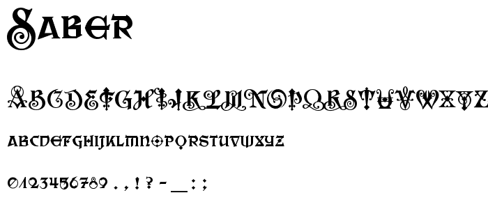 Saber font