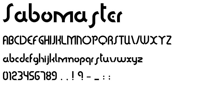 Sabomaster font