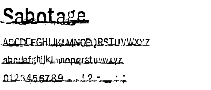 Sabotage font