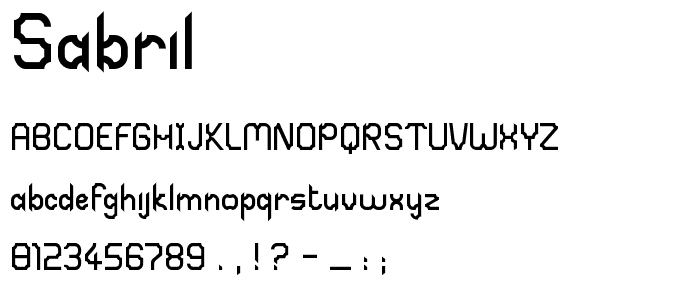 Sabril font