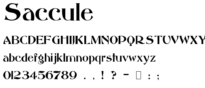 Saccule font