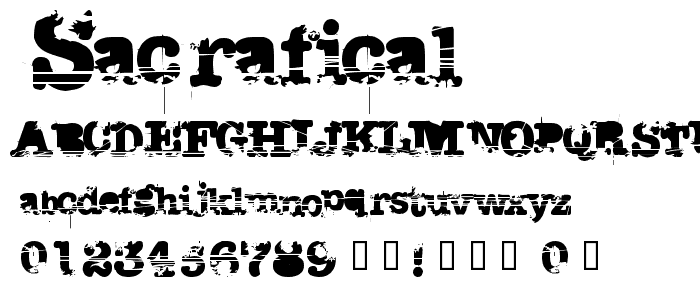Sacrafical font