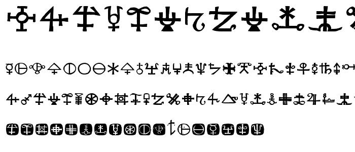 SacredOldSymbols font