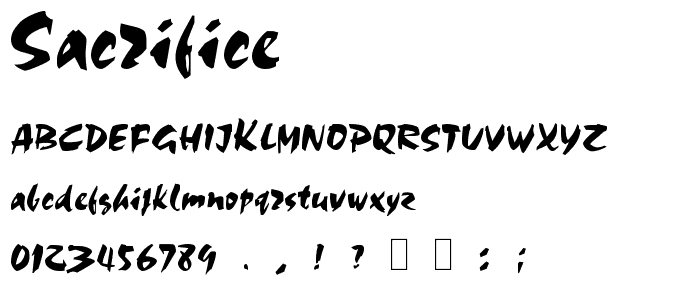 Sacrifice font