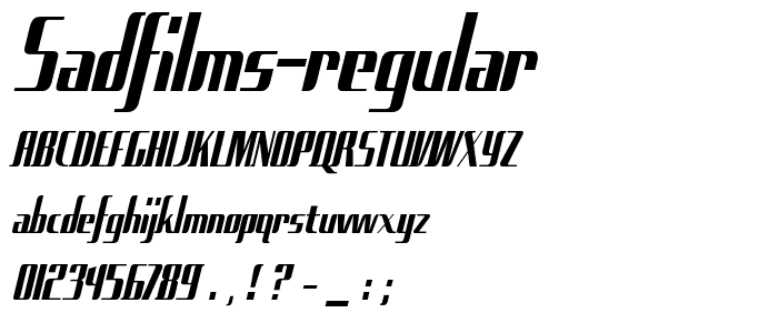 SadFilms-Regular font