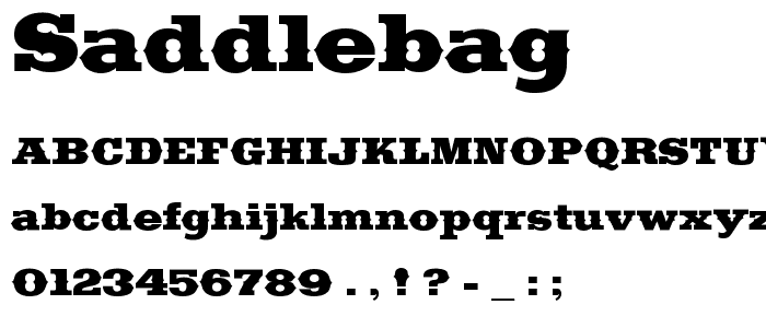 Saddlebag font