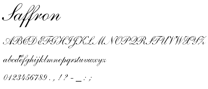 Saffron font