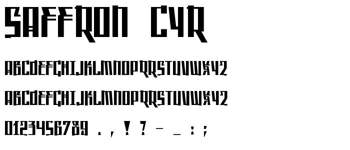 Saffron_Cyr font