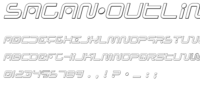 Sagan Outline Italic police