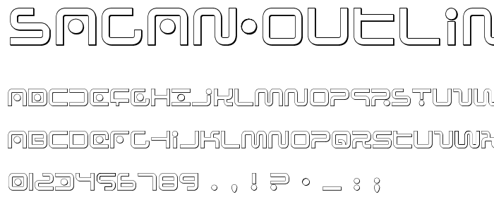 Sagan Outline font