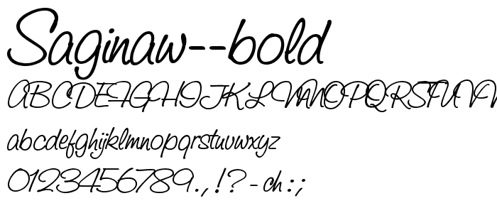 Saginaw Bold font