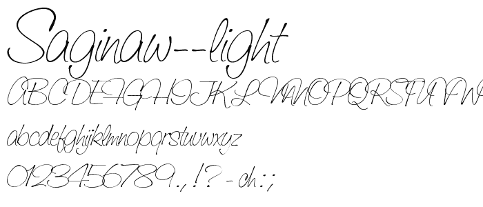 Saginaw Light font