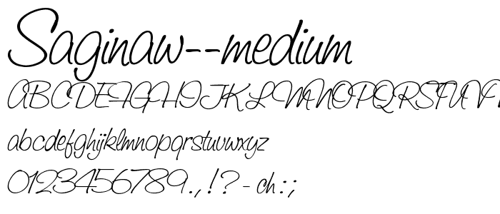 Saginaw Medium font