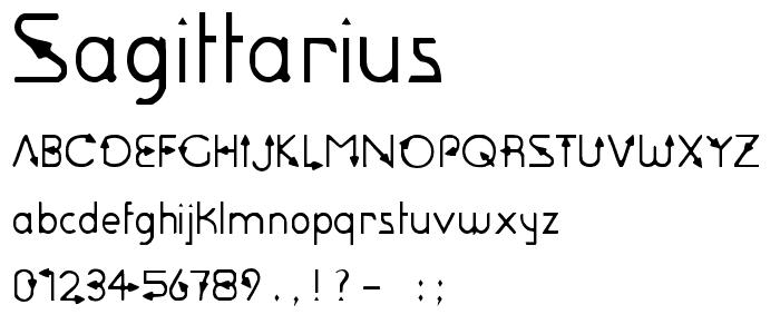 Sagittarius font