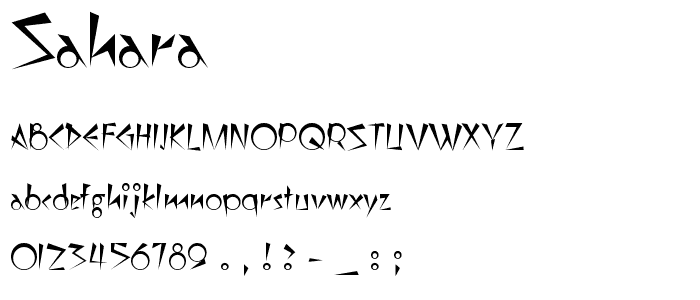 Sahara font