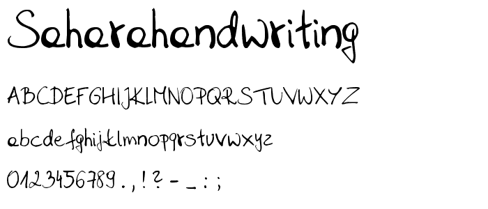 SaharaHandwriting font