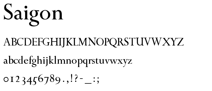 Saigon font