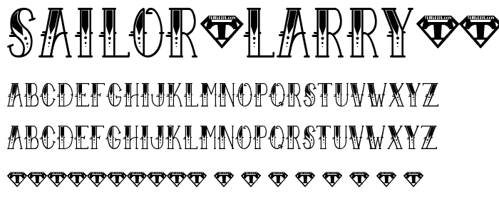 Sailor Larry  Fancy font