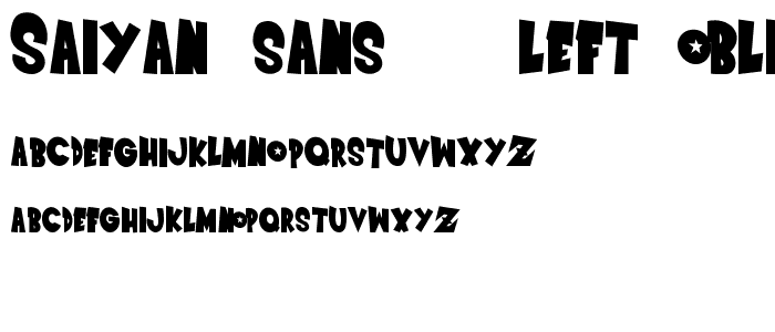 Saiyan Sans  Left ObliqueRegular font