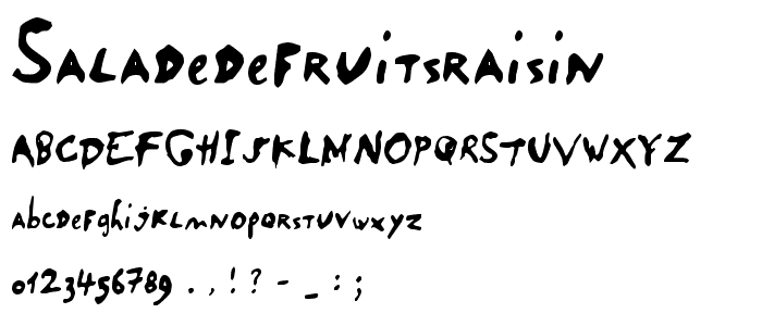 SaladeDeFruitsRaisin font