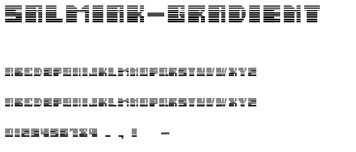 Salmiak Gradient font