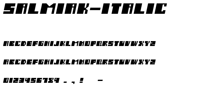 Salmiak Italic police