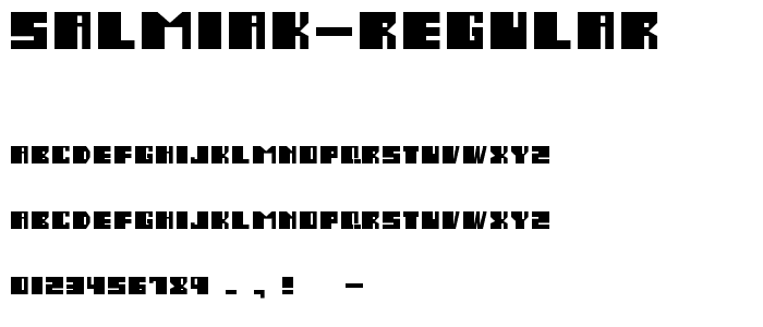 Salmiak Regular font