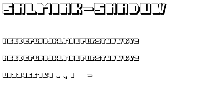 Salmiak Shadow font
