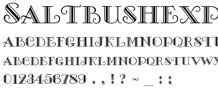SaltbushExpert font