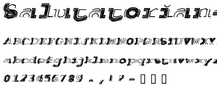 Salutatorian Engraved font