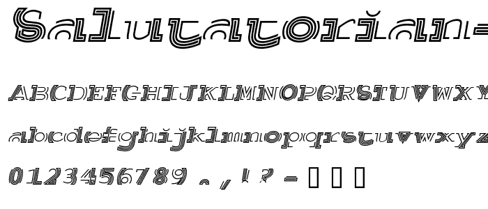 Salutatorian Italic font