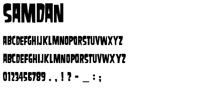 Samdan font