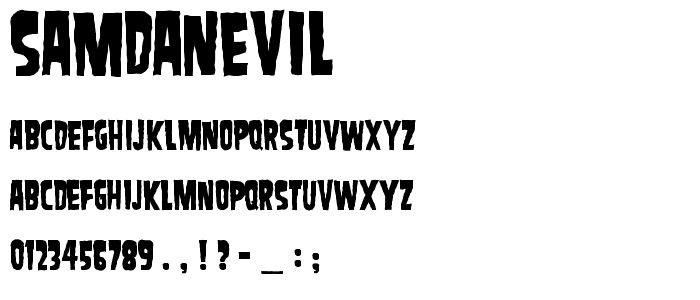 SamdanEvil font